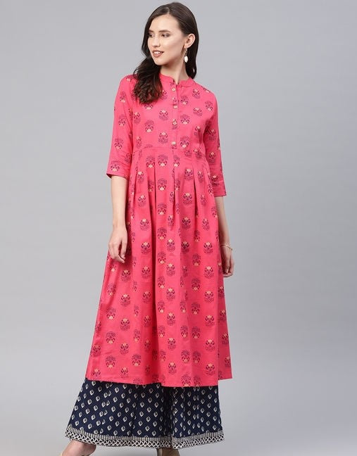 Women's Floral Printed Cotton Kurti