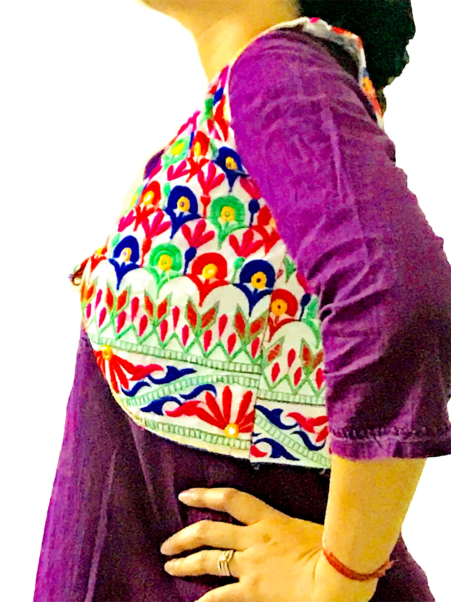 Runjhun Ethnic White Kali Koti