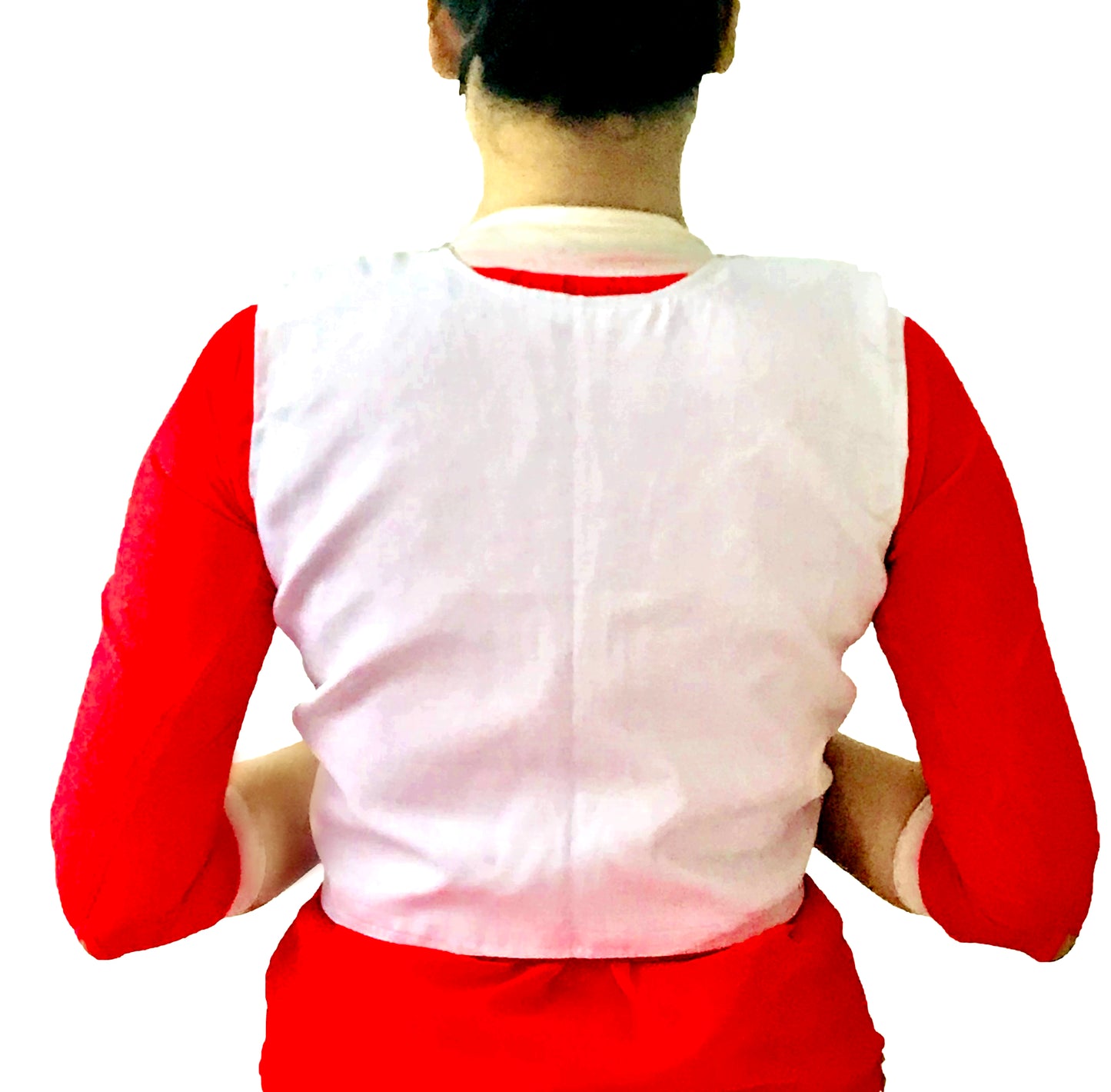 Runjhun Ethnic White Chequered Mirror Koti