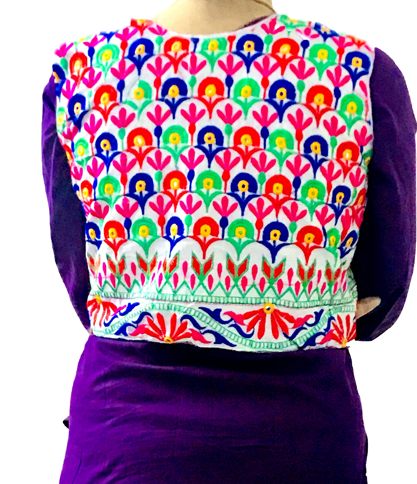 Runjhun Ethnic White Kali Koti