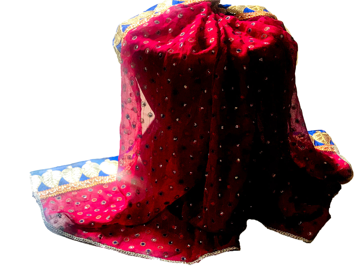 Runjhun Pink Printed Designer Dupatta