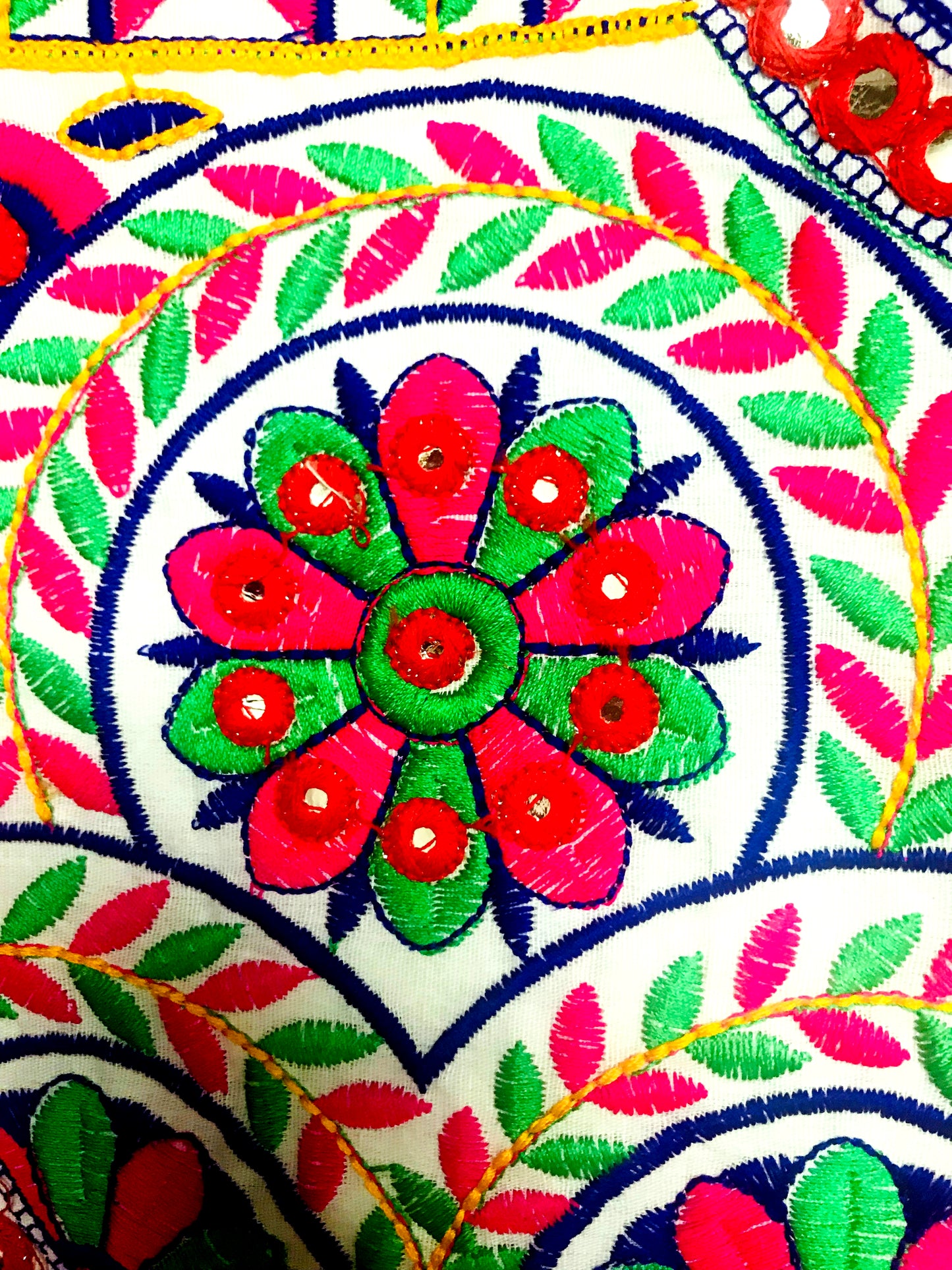 Runjhun Ethnic Designer White Floral Koti