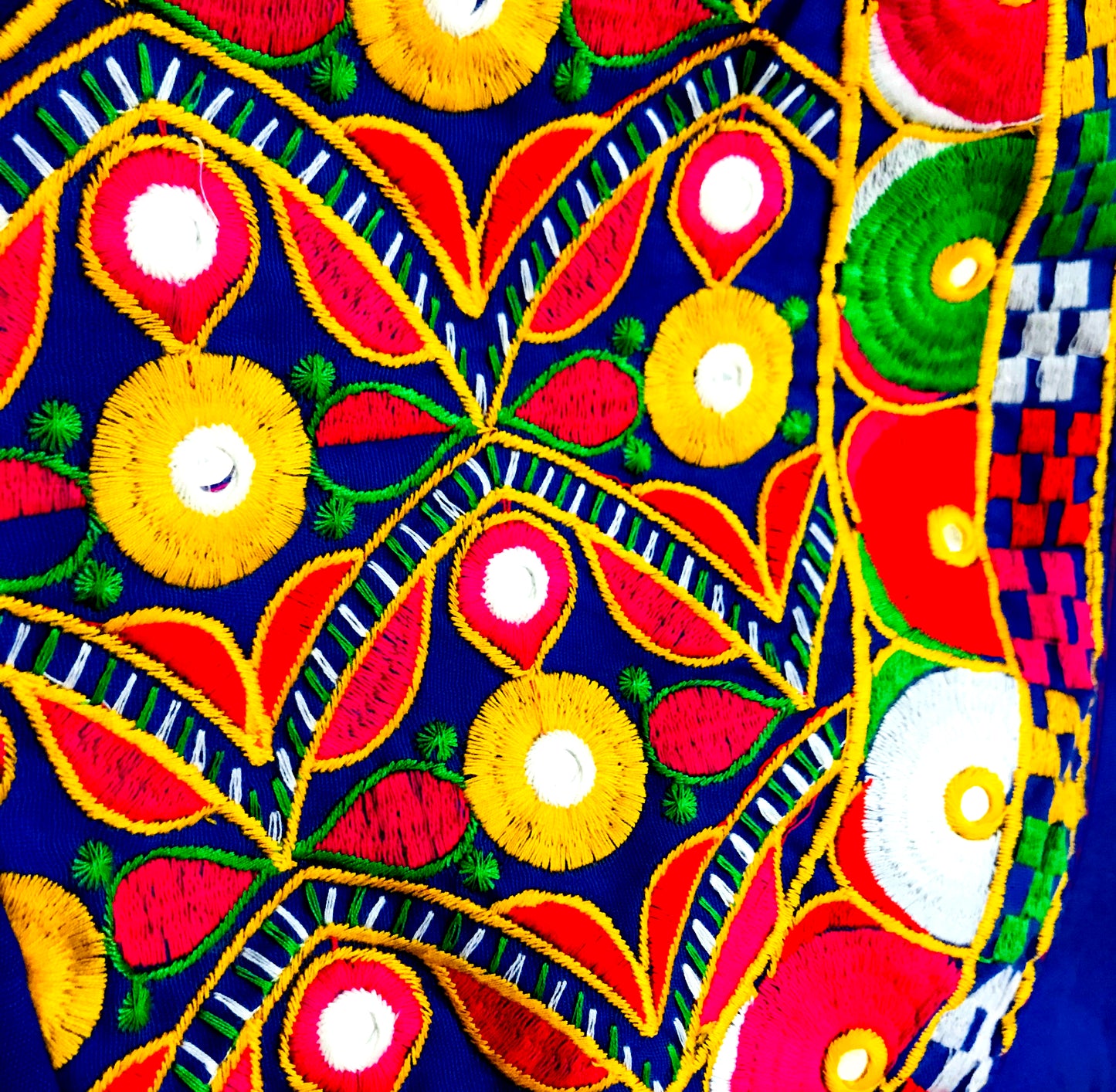 Runjhun Blue Embroidered Kutch Koti