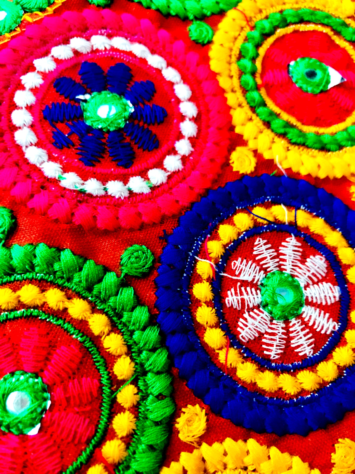 Runjhun Red Rangoli Mirror Koti