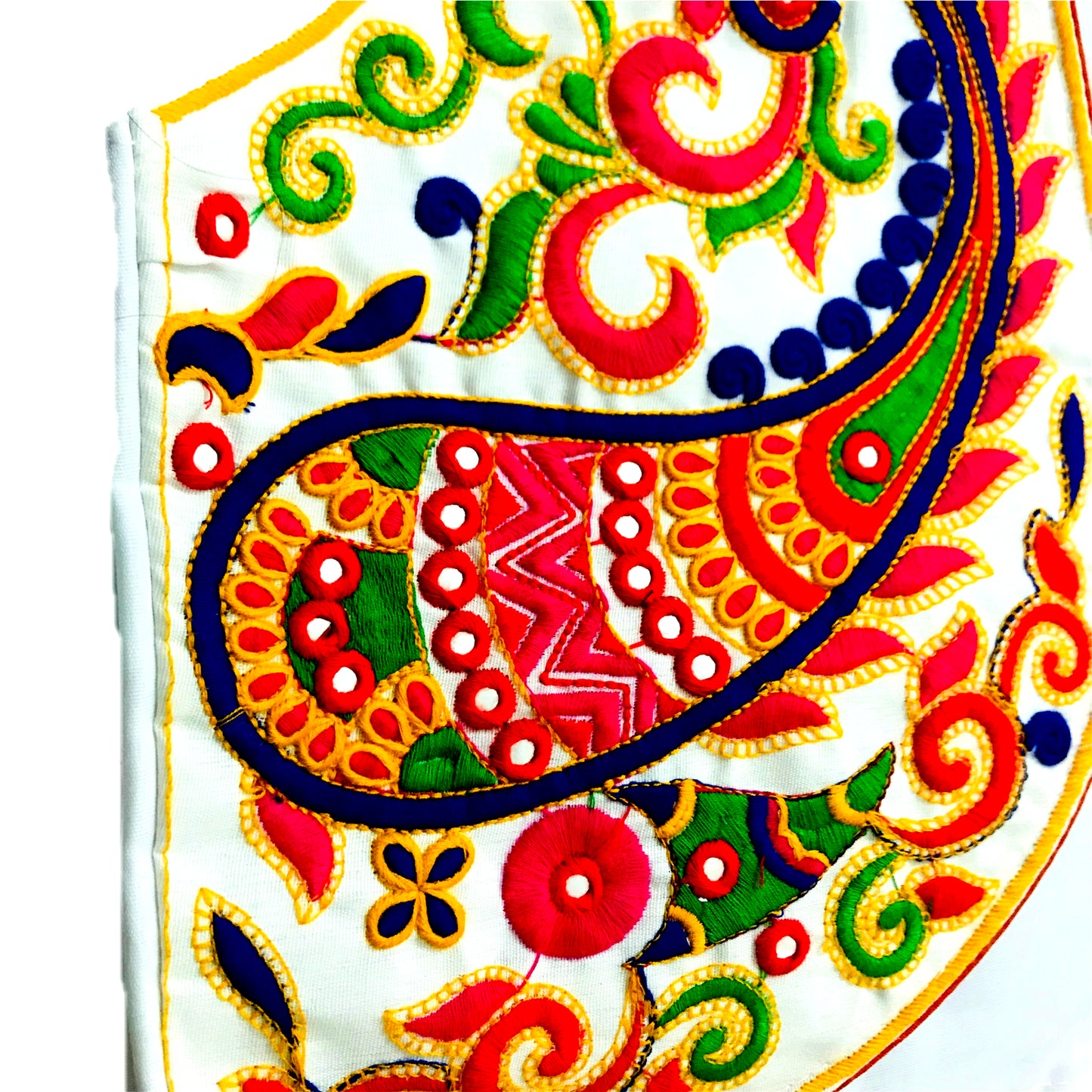 Runjhun Ethnic Designer White Mor Koti