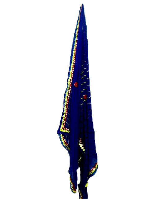 Runjhun Ethnic Blue Leheriya Mirror Dupatta