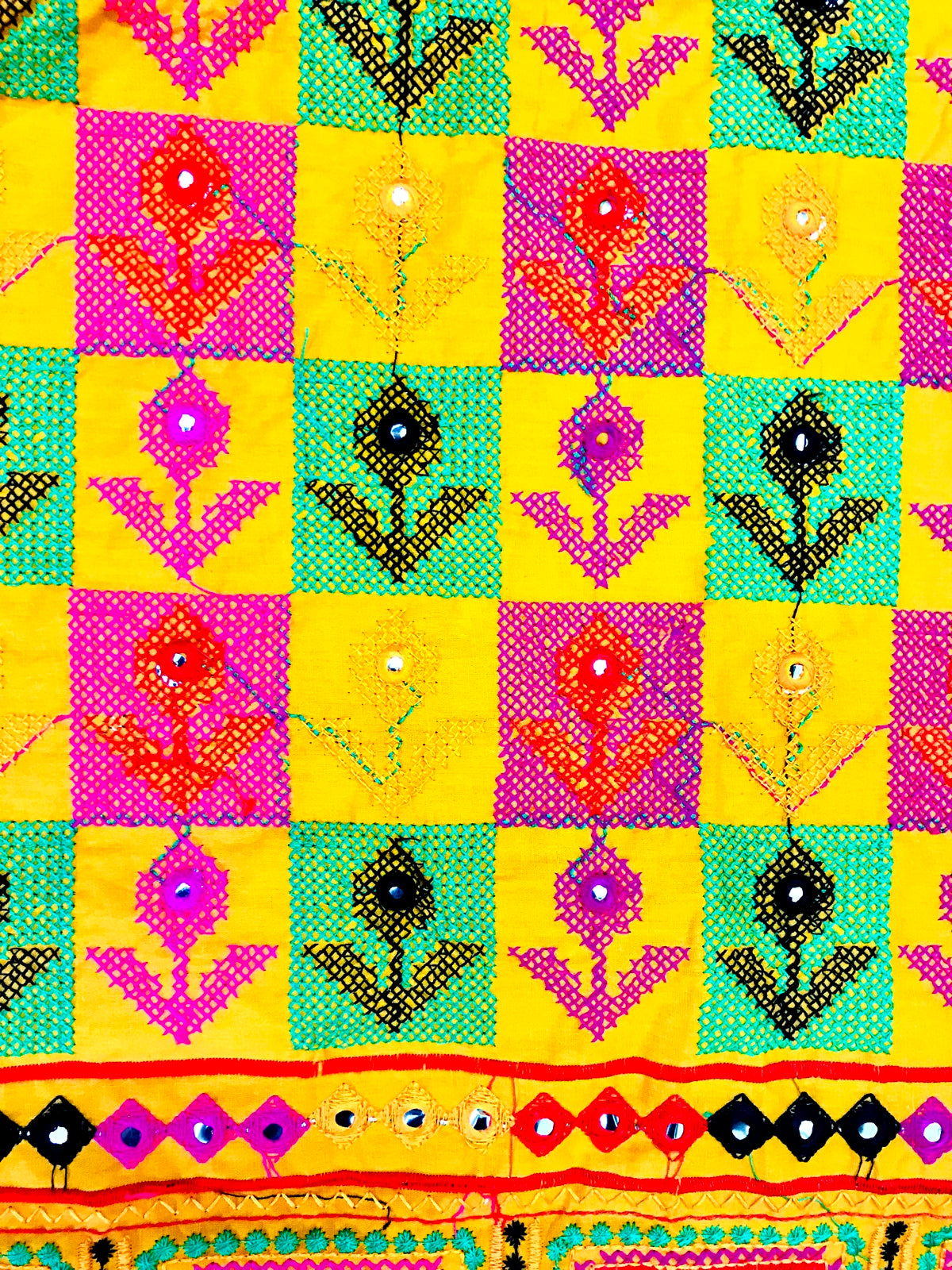 Runjhun Designer Yellow and Pink Gujarati Salwar Suit