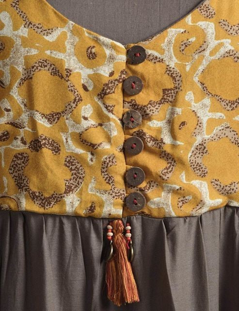 Jacket-style Printed Anarkali Dress