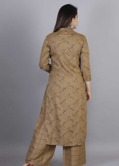 EARTHY PRINTED KURTA SET