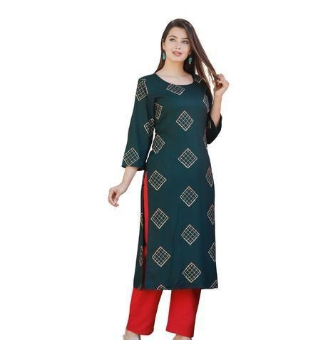 Green Women Kurta Set