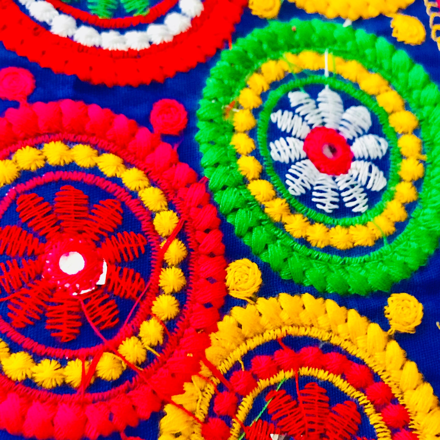 Runjhun Blue Rangoli Mirror Koti