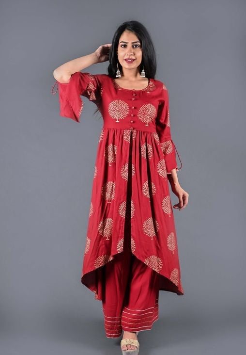 WOMEN'S STYLISH KURTA SET WITH PALAZZOS