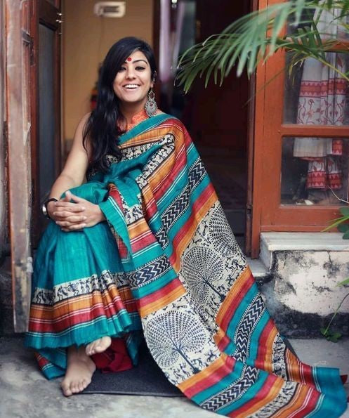 DESIGNER COTTON PRINTED SAREE