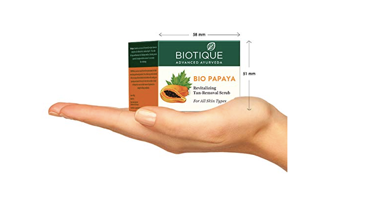 Biotique Bio Papaya Revitalizing Tan Removal Scrub for All Skin Types, 75g