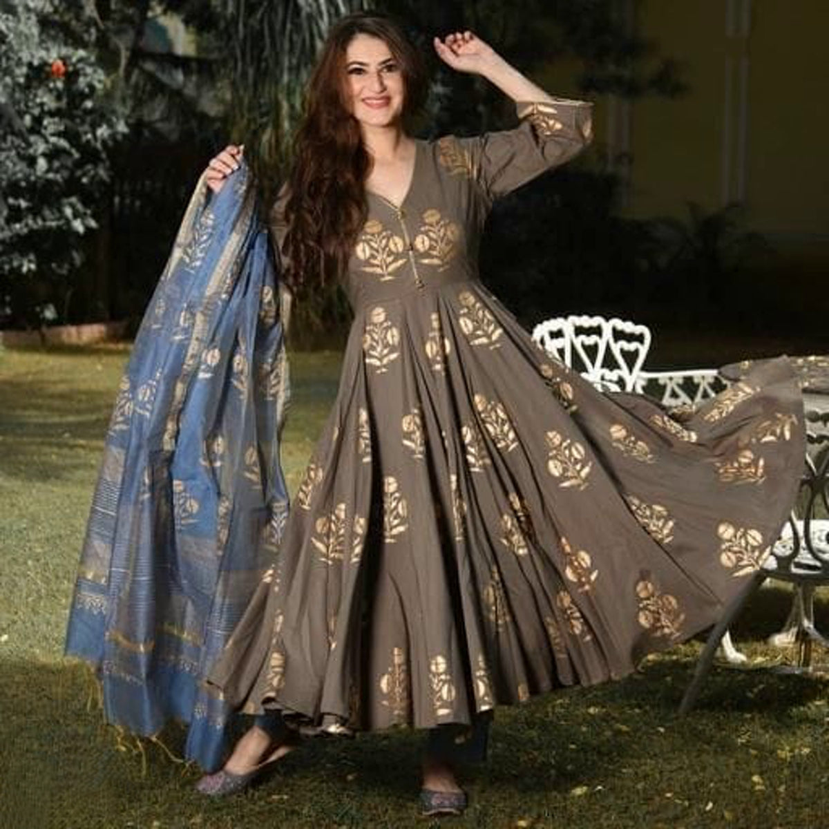 Women's Anarkali Kurta with Dupatta