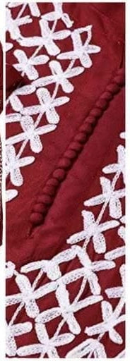 Maroon ChikanKari Embroidered Kurta
