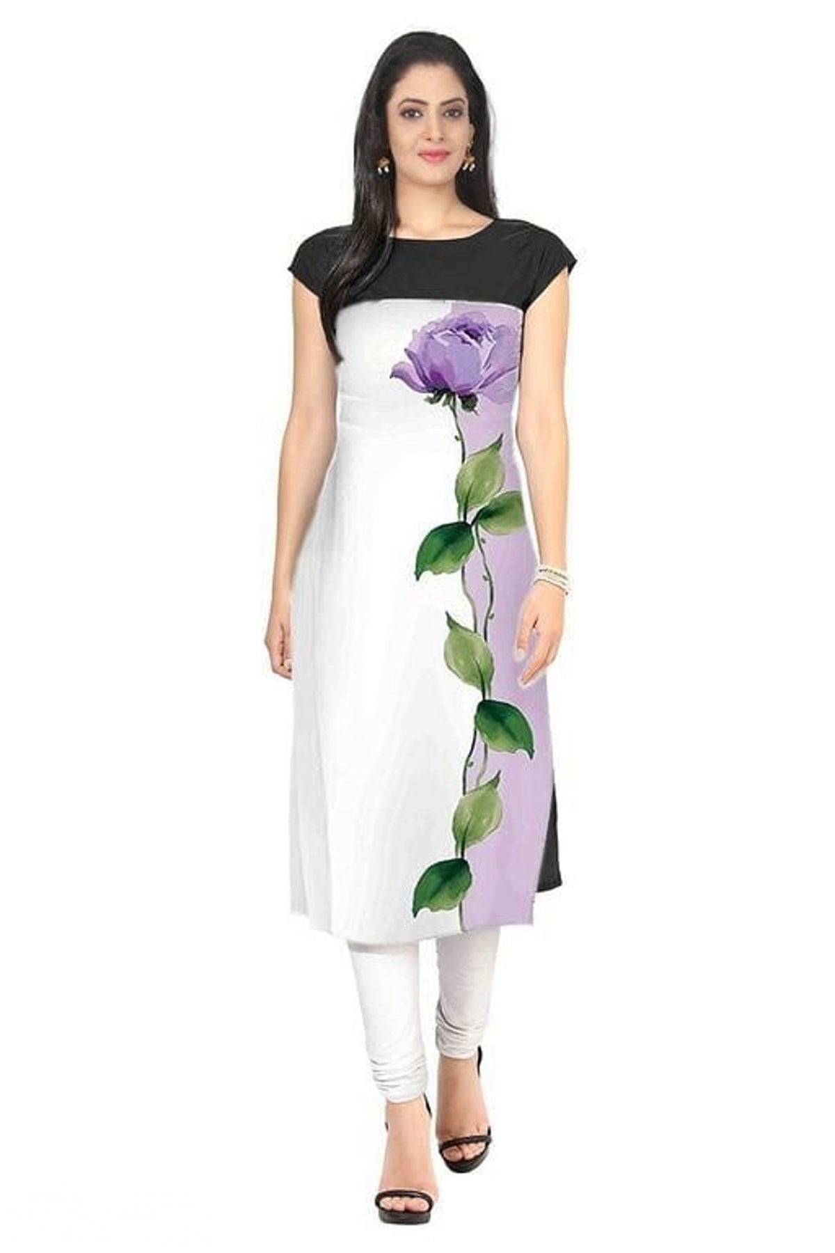 Designer crepe kurtis sale
