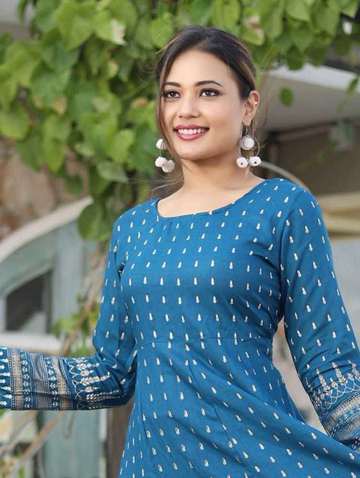 Women Printed A Line Dress