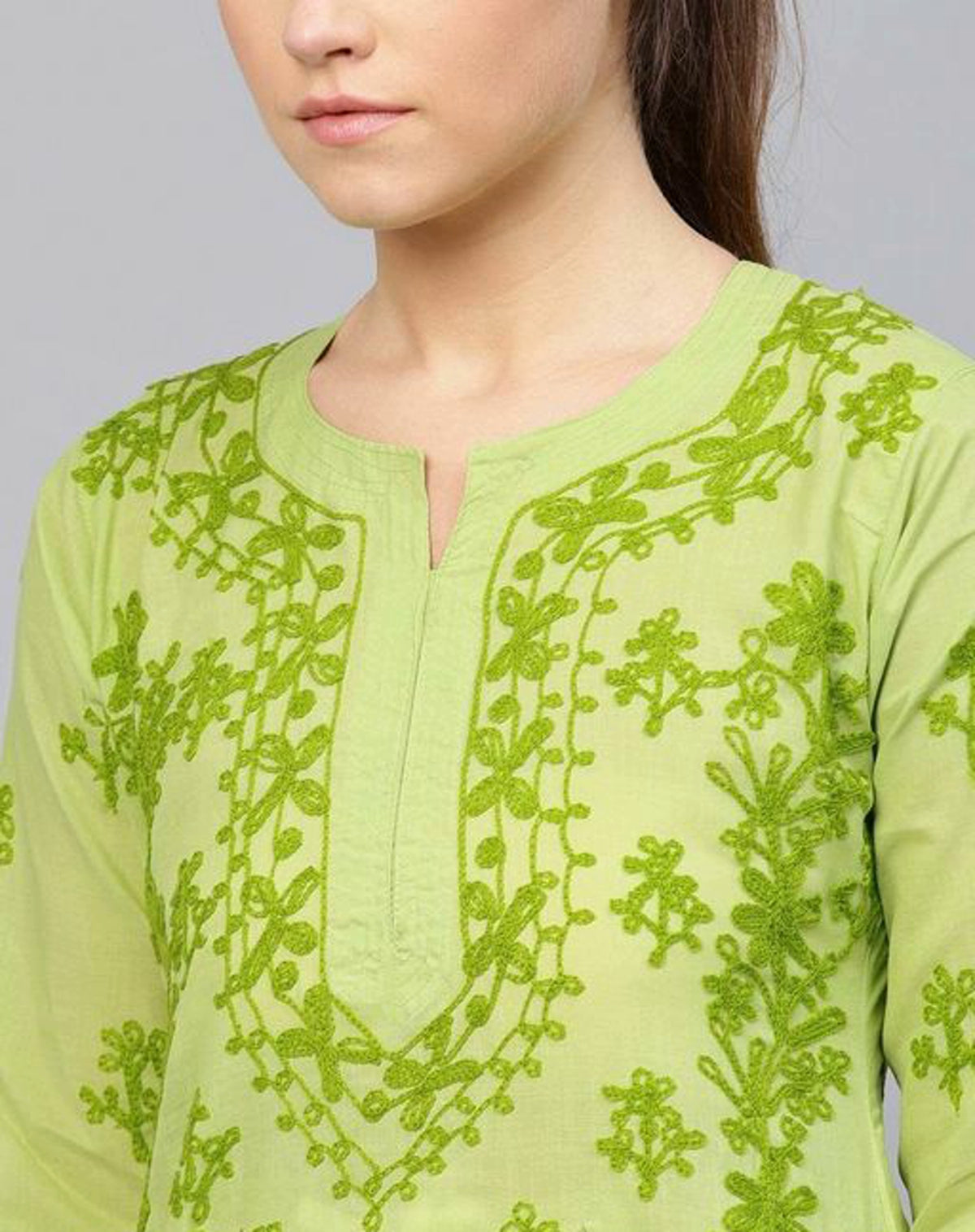 Women's Embroidered Straight Kurta
