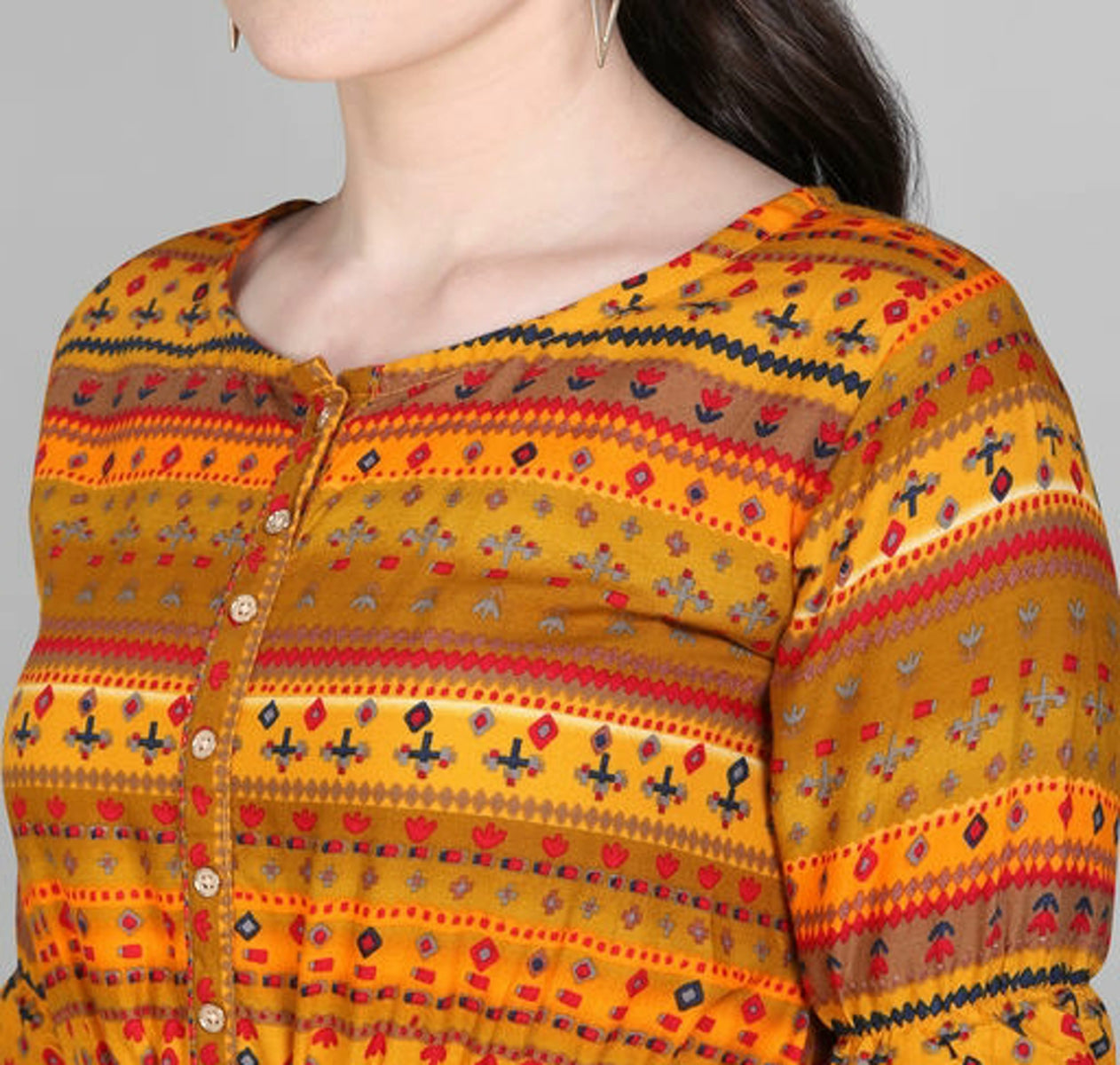 Women's Foil Printed Skater Dress