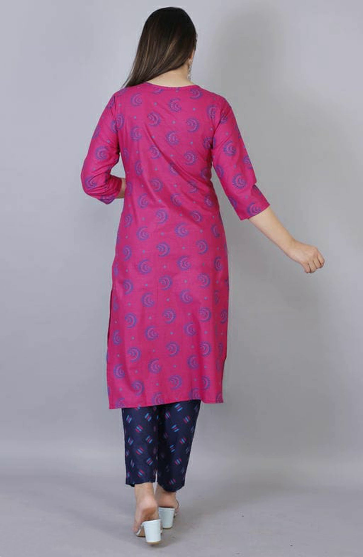Women's Printed Pure Cotton Kurta Set