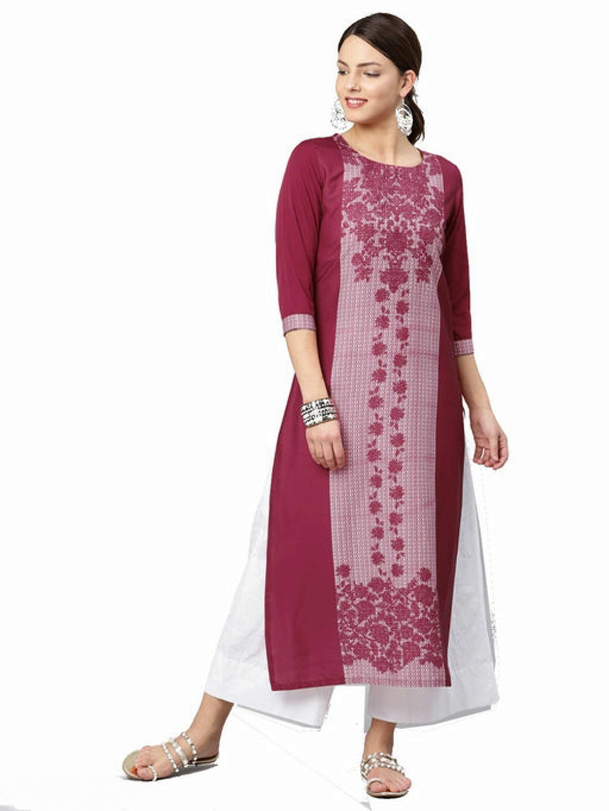 Women's Stylish & Comfortable Maroon Cotton Kurta