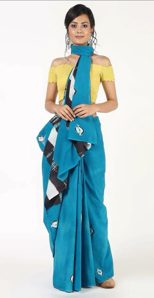 Mulmul Cotton Printed Saree