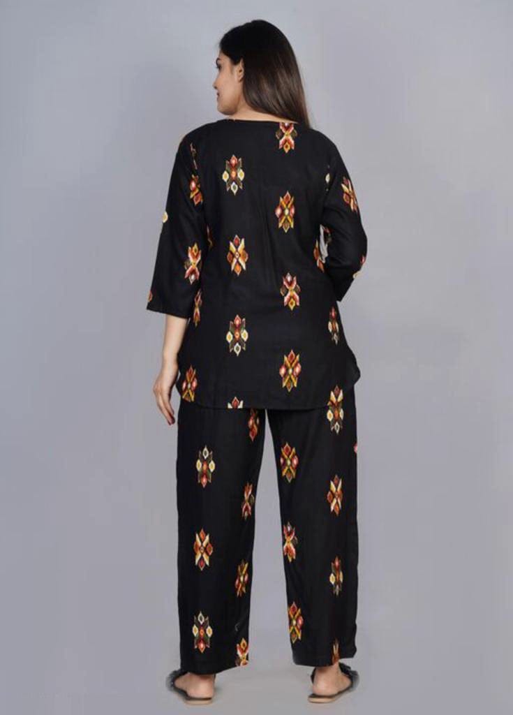 Women's Stylish Block Printed Night Suit