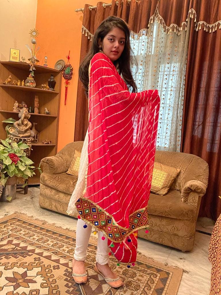 Urban Wardrobe's Leheriya Jaipuri Dupatta