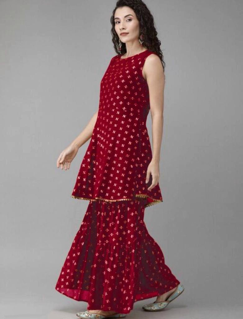 Women's Bandhani Sharara Set