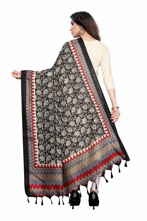 Urban Wardrobe's Contemporary Printed Silk Dupatta