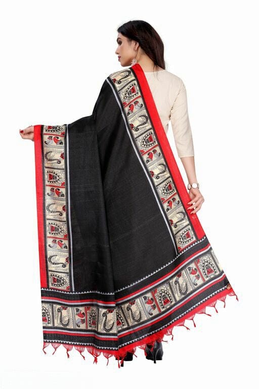 Urban Wardrobe's Contemporary Printed Silk Dupatta