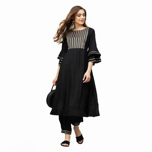 Women's Black Kurta Set