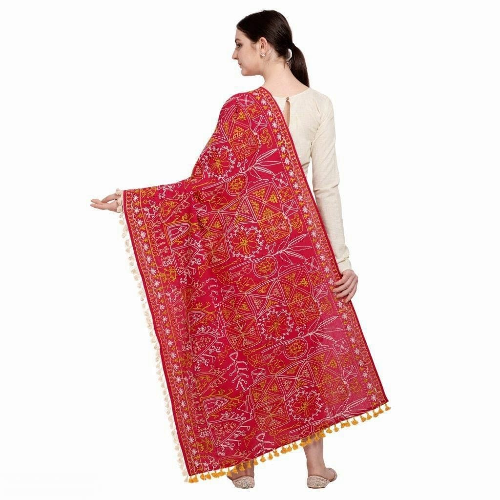 Women's Embroidered Khaadi Cotton Dupatta