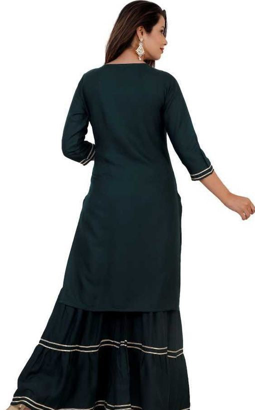 Designer Woman Kurta Set with Sharara