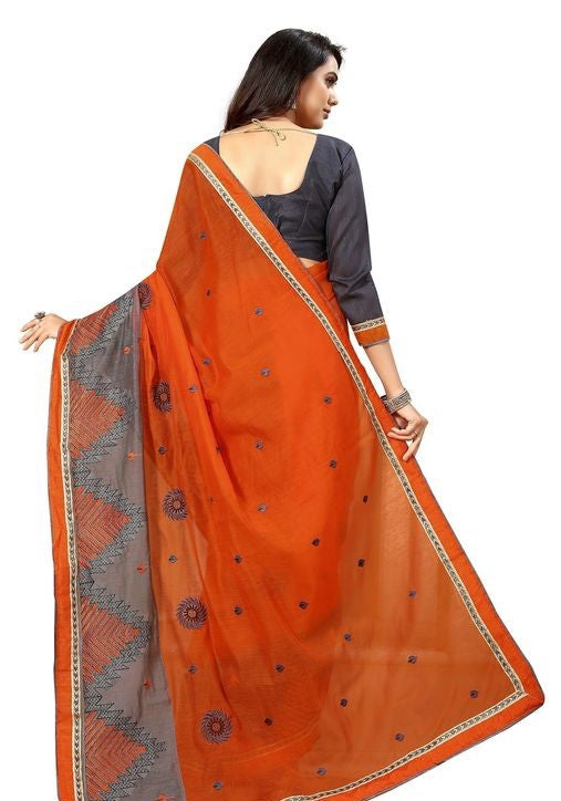 Temple Designed Chanderi Cotton Saree
