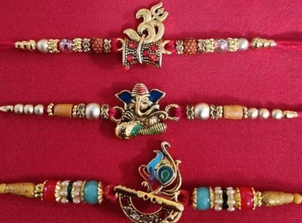 Set of three ganpati rakhi