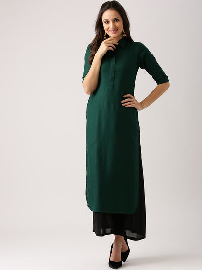Women Sea Green Office wear Kurti