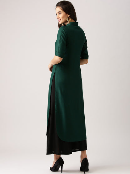 Women Sea Green Office wear Kurti