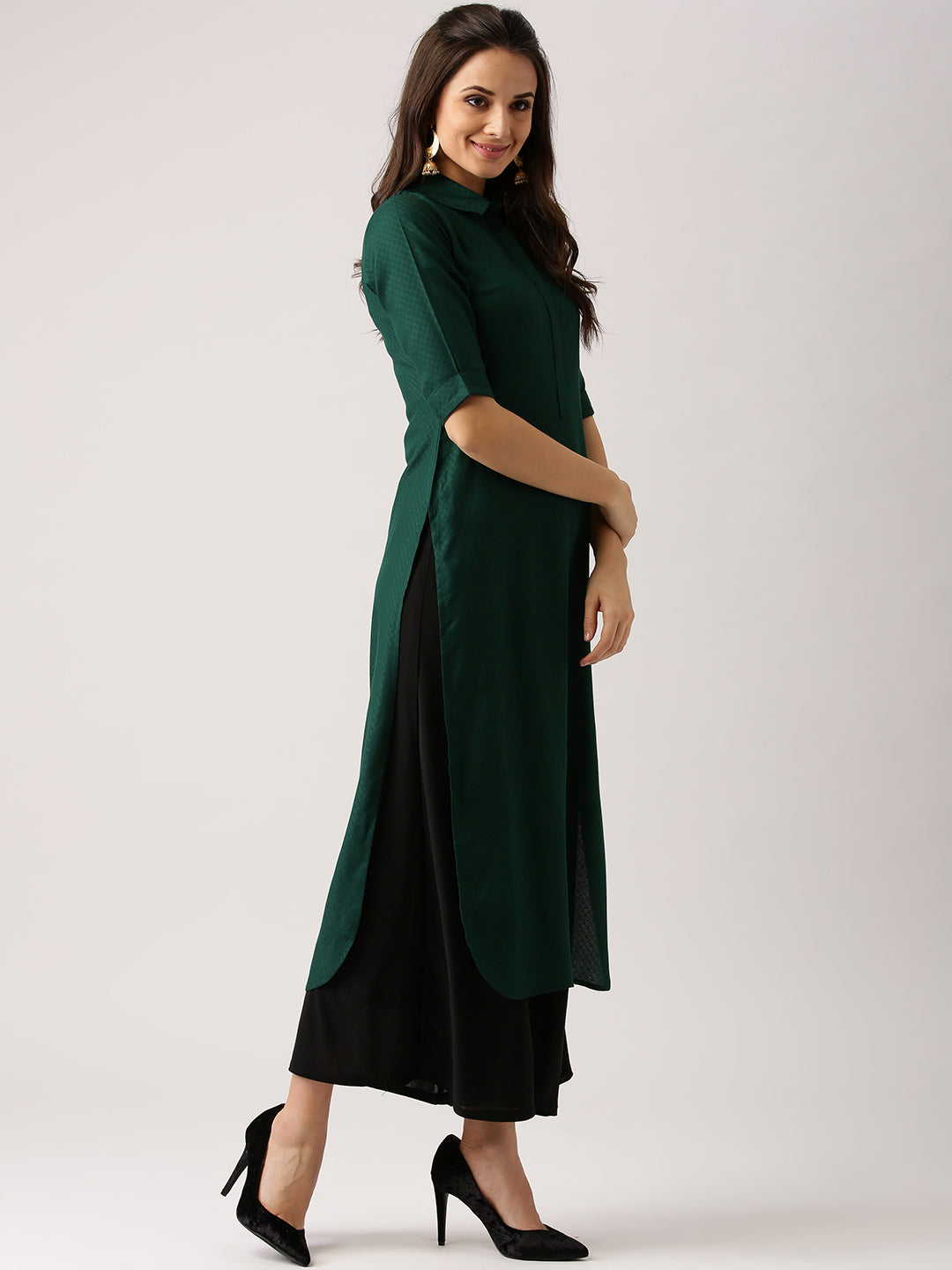 Women Sea Green Office wear Kurti