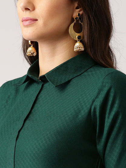 Women Sea Green Office wear Kurti