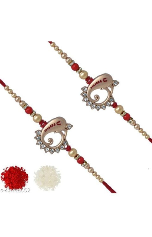 Ganpati Set of 2 Designer Rakhis