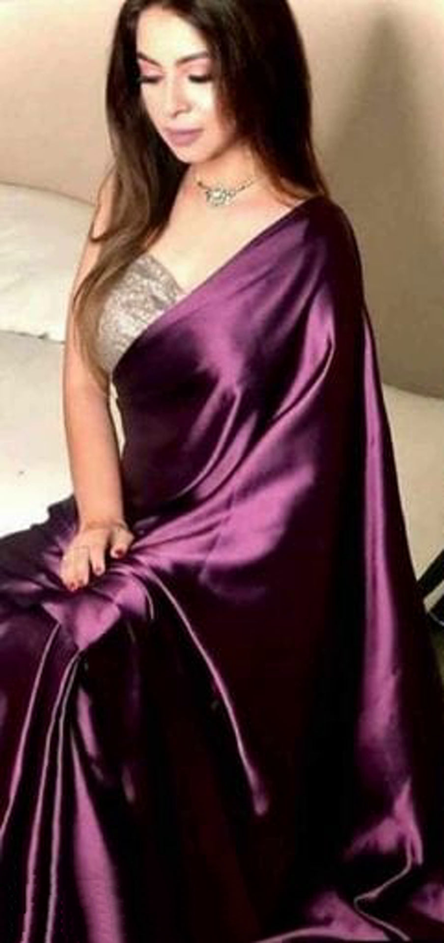 Women's Designer Soft Silk Satin Saree