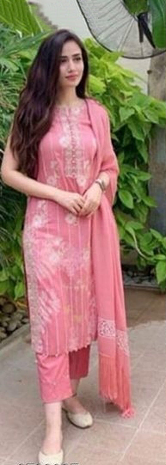 Women's Pink Printed Kurta Set