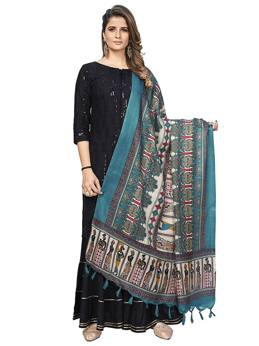 Women's Solid Art Silk Dupatta