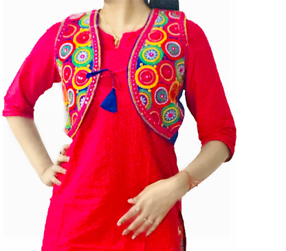 Runjhun Blue Rangoli Mirror Koti