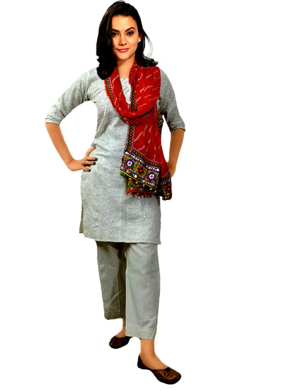 Runjhun Chiffon Leheriya Dupatta (orange)
