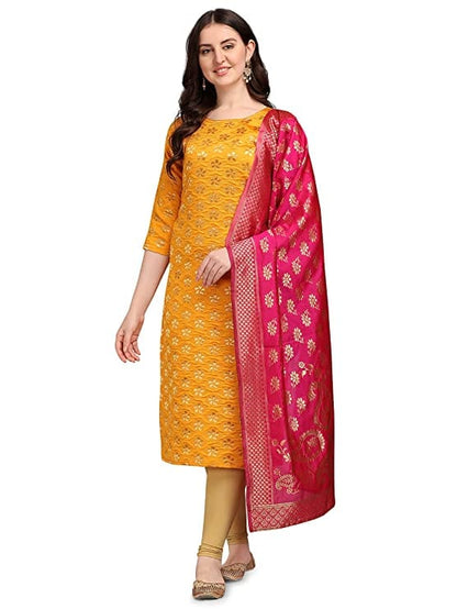Mustard Mary Silk Kurta with Dupatta