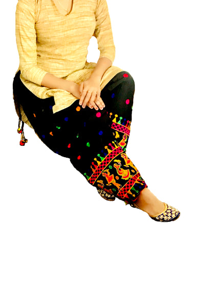 Runjhun Black Dandiya Embroidered Salwar