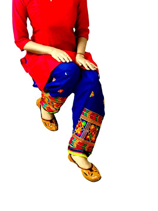 Runjhun Blue Kutch Embroidered Salwar